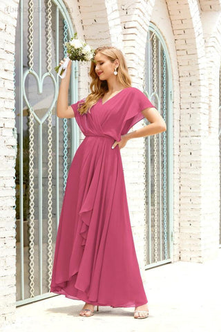Robe de soirée longue Baoleely pour mère de la mariée, grande taille, col en V, longueur au sol, pour invitée de mariage, 28020