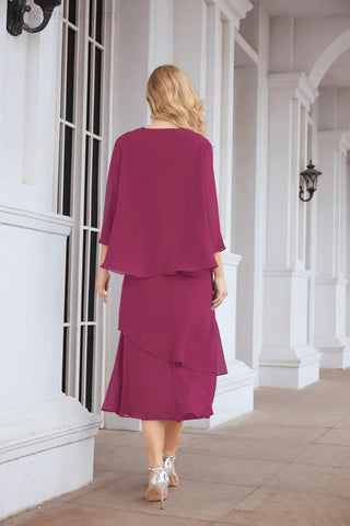 Sunnderly Two-Piece A-line Mother of The Bride Dress Formal Party Gown Dress SY28072