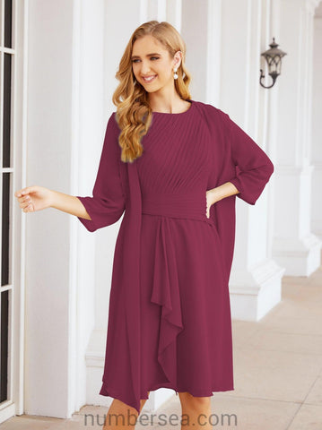 Sunnderly Mother of The Bride Dresses Prom Dress Casual Pleated Dress  SY28065