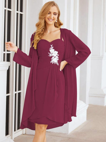 Sunnderly Mother of The Bride Groom Dresses Lace Appliques for Wedding Guest SY28066