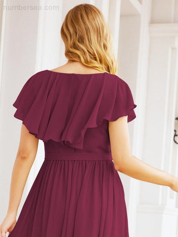 Robes de demoiselle d'honneur à manches flottantes, robes de soirée formelles, robes de bal 28044 