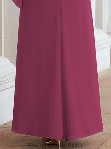 Vestido largo de fiesta formal Sunderly para la madre de la novia con capa de volantes SY28026