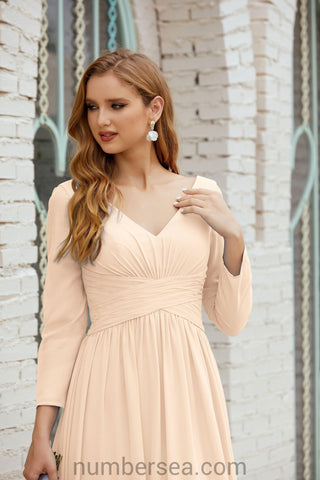 Robe de demoiselle d'honneur Baoleely en mousseline de soie, robe de soirée formelle, 28016