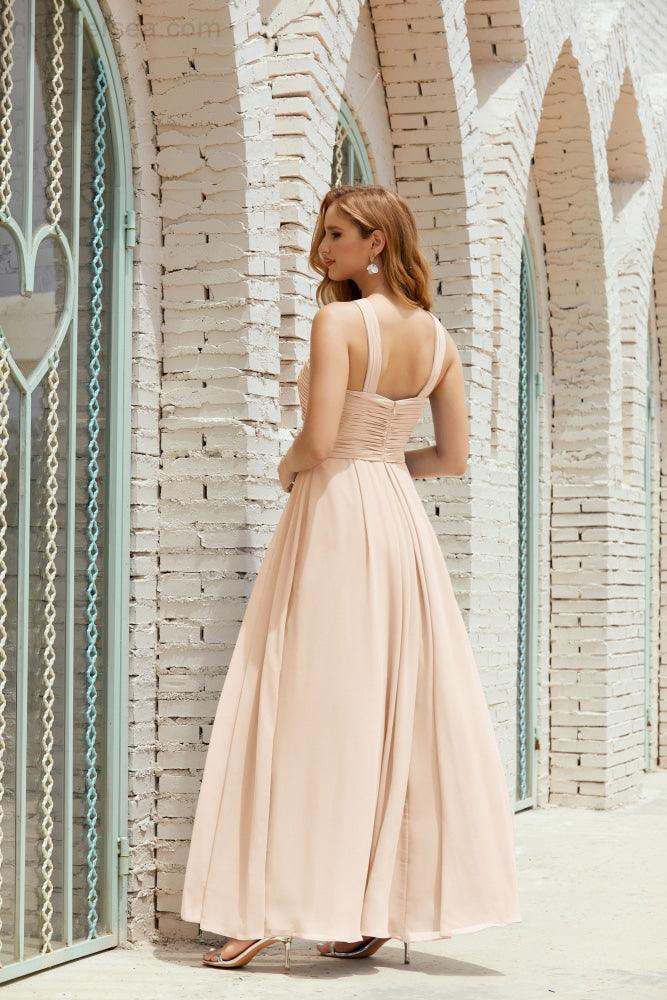 Halter Bridesmaid Dresses Formal Cocktail Prom Gown 28015