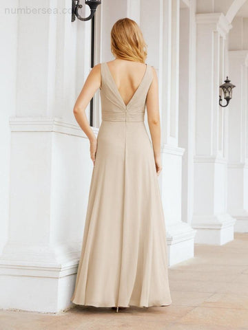 Baoleely Bridesmaid Dresses for Wedding Ruffles Long Formal Prom Gowns 28039