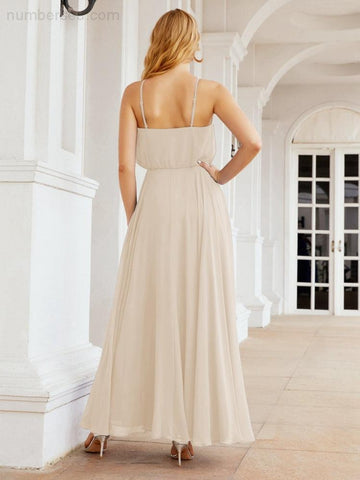 Robe de demoiselle d'honneur longue à col licou Baoleely, robe trapèze formelle pour juniors, 28029