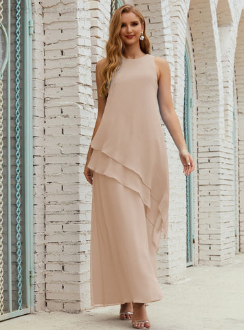 Robe longue en mousseline grande taille pour la mère de la mariée, robe de demoiselle d'honneur de bal de fin d'année SY28019