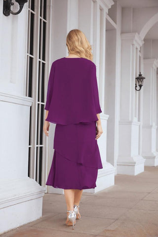 Sunnderly Two-Piece A-line Mother of The Bride Dress Formal Party Gown Dress SY28072