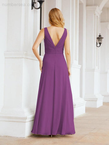 Baoleely Bridesmaid Dresses for Wedding Ruffles Long Formal Prom Gowns 28039