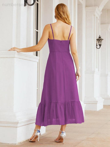 Baoleely Blackless Strap Bridesmaid Dress Ankle Length 28028