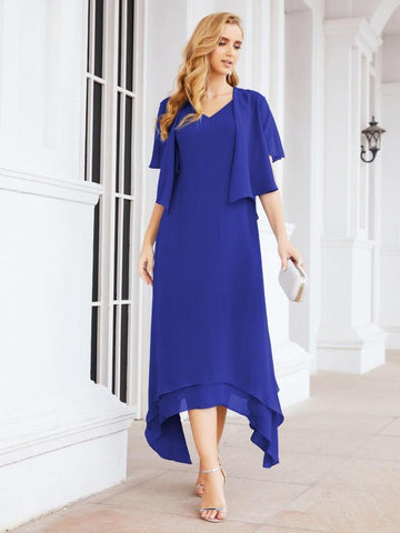 Sunnderly Two-Piece A-line Mother of The Bride Dress Formal Party Gown Dress SY28073