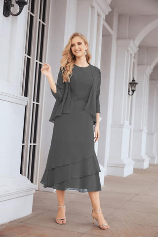 Sunnderly Two-Piece A-line Mother of The Bride Dress Formal Party Gown Dress SY28072