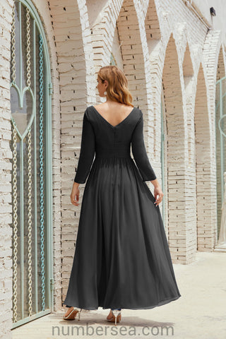 Robe de demoiselle d'honneur Baoleely en mousseline de soie, robe de soirée formelle, 28016