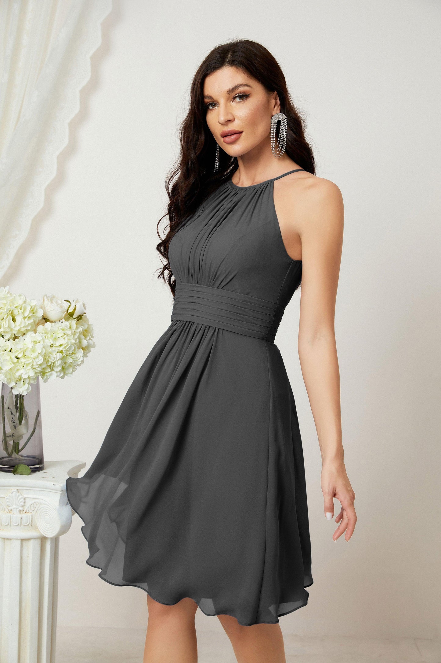 Halter Homecoming Dresses Formal Evening Party Cocktail Dress 28011