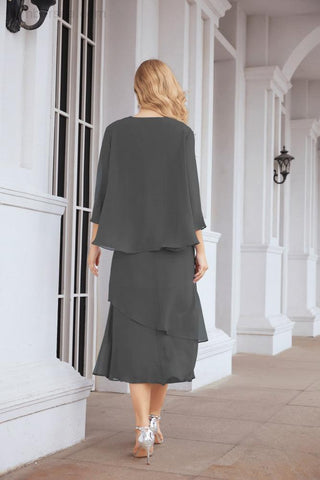 Sunnderly Two-Piece A-line Mother of The Bride Dress Formal Party Gown Dress SY28072