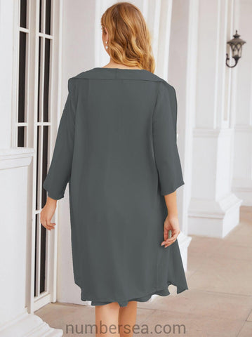 Sunnderly Mother of The Bride Dresses Prom Dress Casual Pleated Dress  SY28065