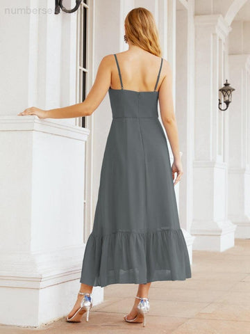 Baoleely Blackless Strap Bridesmaid Dress Ankle Length 28028