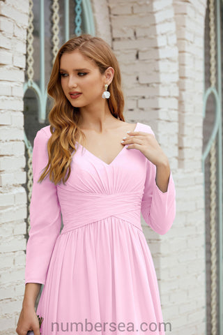 Robe de demoiselle d'honneur Baoleely en mousseline de soie, robe de soirée formelle, 28016