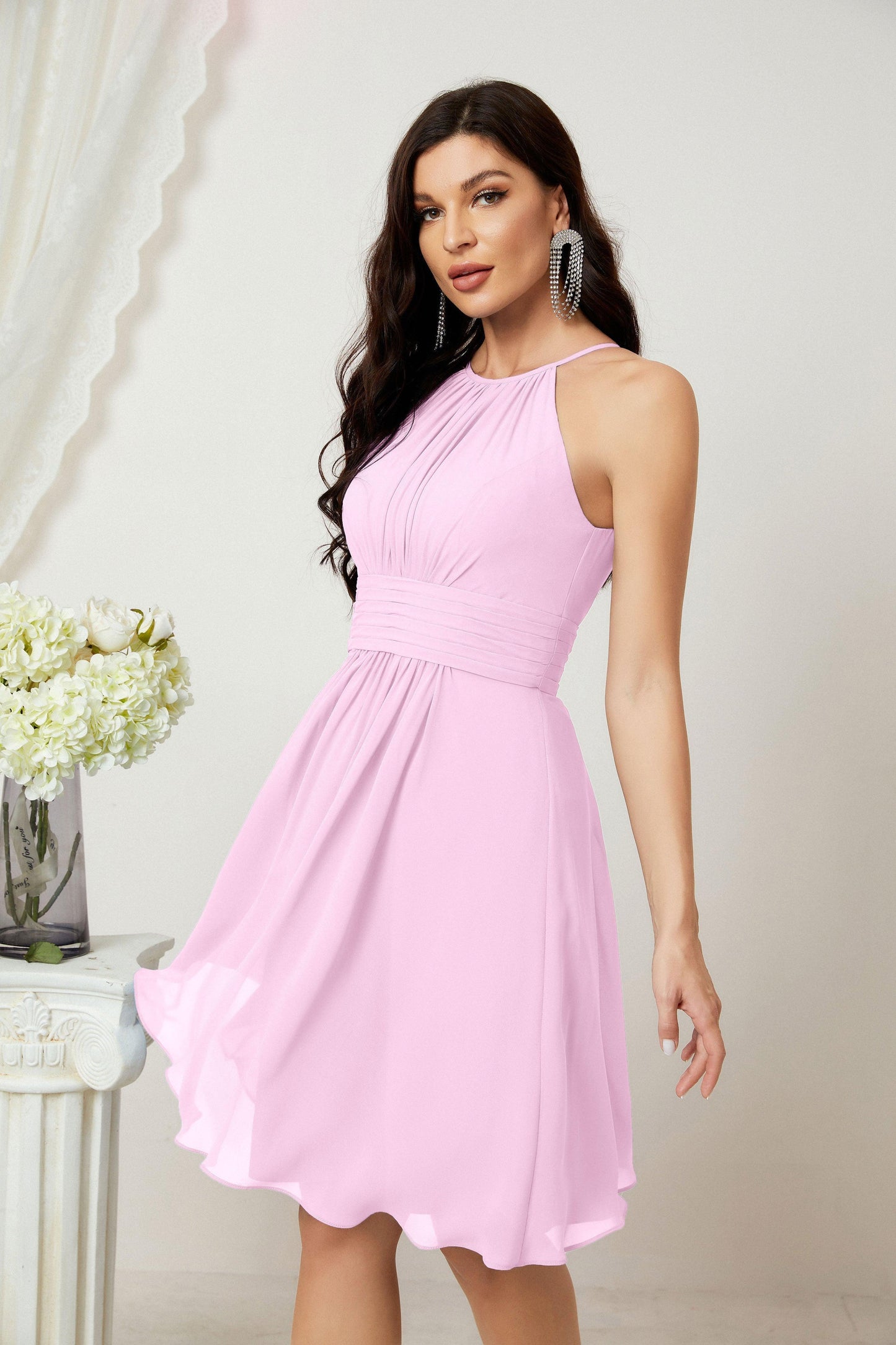 Halter Homecoming Dresses Formal Evening Party Cocktail Dress 28011