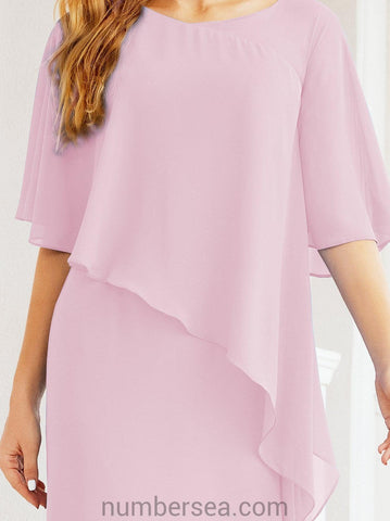 Vestido largo de fiesta formal Sunderly para la madre de la novia con capa de volantes SY28026