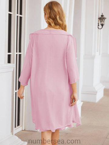 Sunnderly Mother of The Bride Dresses Prom Dress Casual Pleated Dress  SY28065