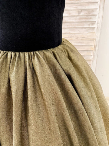 Ball-Gown/Princess Jacquard Velvet Sweep Train Black Dress (2003227667)