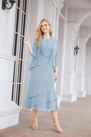 Sunnderly Two-Piece A-line Mother of The Bride Dress Formal Party Gown Dress SY28072