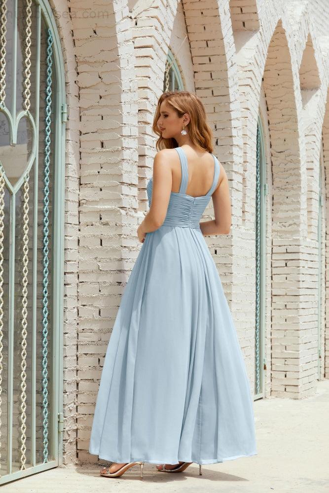 Halter Bridesmaid Dresses Formal Cocktail Prom Gown 28015