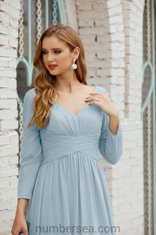 Robe de demoiselle d'honneur Baoleely en mousseline de soie, robe de soirée formelle, 28016