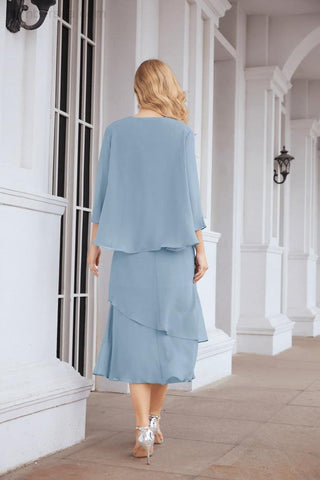 Sunnderly Two-Piece A-line Mother of The Bride Dress Formal Party Gown Dress SY28072