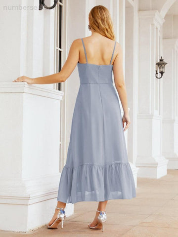 Baoleely Blackless Strap Bridesmaid Dress Ankle Length 28028