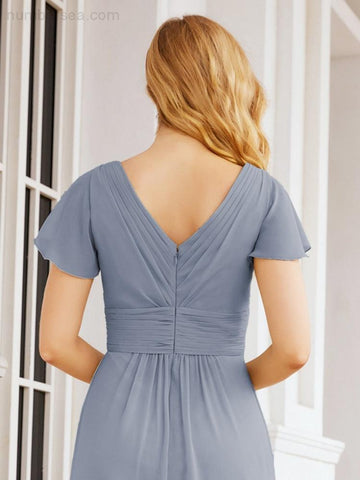 Baoleely Formal Prom Gowns for Mother of The Bride Cap Sleeves Bridesmaid Dress 28047