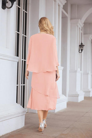 Sunnderly Two-Piece A-line Mother of The Bride Dress Formal Party Gown Dress SY28072