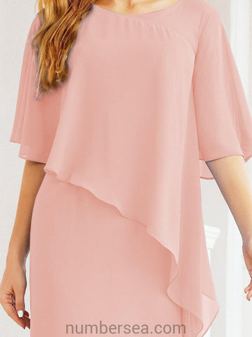 Vestido largo de fiesta formal Sunderly para la madre de la novia con capa de volantes SY28026