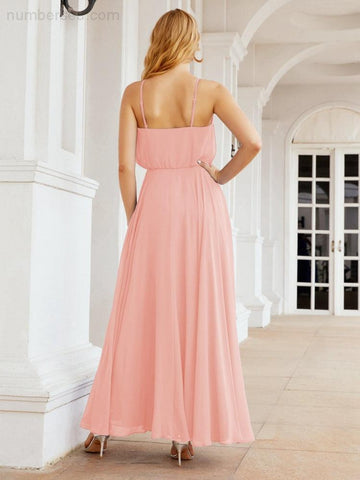 Robe de demoiselle d'honneur longue à col licou Baoleely, robe trapèze formelle pour juniors, 28029