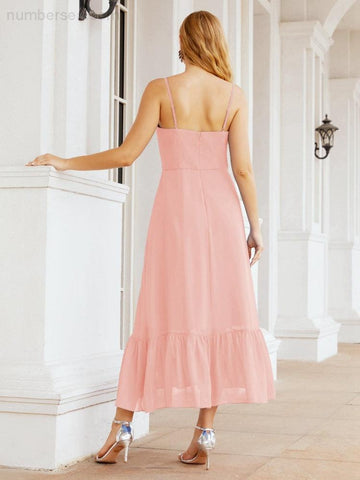 Baoleely Blackless Strap Bridesmaid Dress Ankle Length 28028