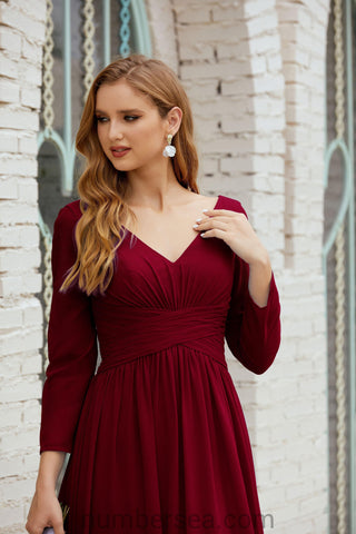 Robe de demoiselle d'honneur Baoleely en mousseline de soie, robe de soirée formelle, 28016