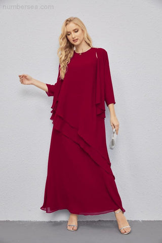 Mother of Bride Dresses with Open Front Lightweight Cardigan Formal Prom Gown  28081