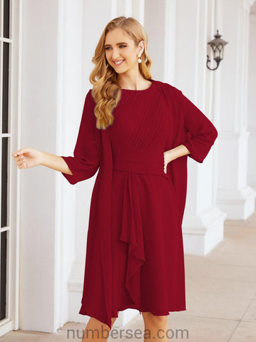 Sunnderly Mother of The Bride Dresses Prom Dress Casual Pleated Dress  SY28065