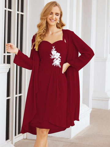 Sunnderly Mother of The Bride Groom Dresses Lace Appliques for Wedding Guest SY28066