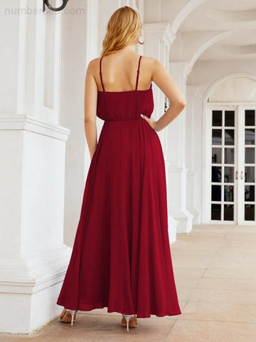 Robe de demoiselle d'honneur longue à col licou Baoleely, robe trapèze formelle pour juniors, 28029