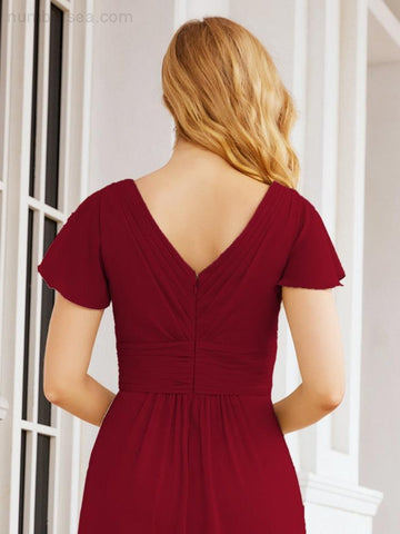 Baoleely Formal Prom Gowns for Mother of The Bride Cap Sleeves Bridesmaid Dress 28047