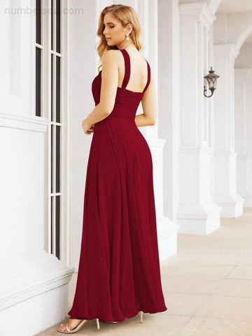 Baoleely Crisscross Halter Bridesmaid Dresses for Party Wedding Evening Prom Maxi Ball Gowns 28053