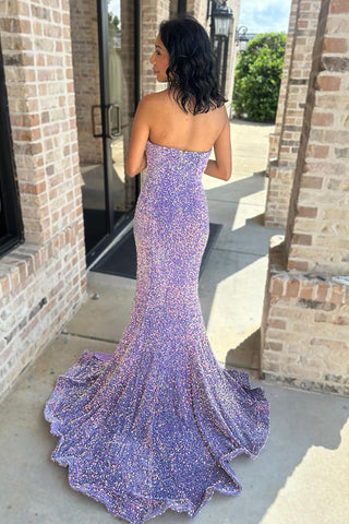 Mermaid Sweetheart Sequins Long Prom Dress with Beading