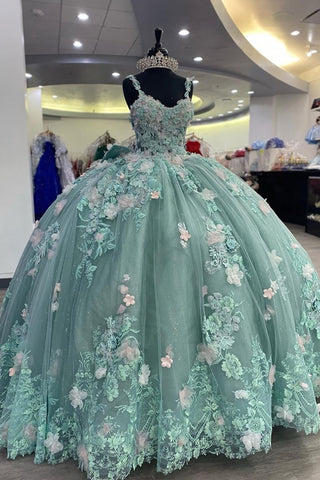 Robe de bal en tulle à décolleté cœur, robe de quinceañera avec appliques