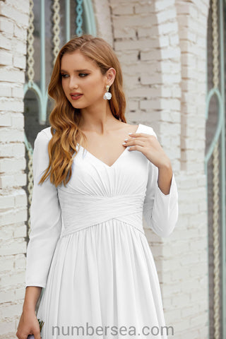 Robe de demoiselle d'honneur Baoleely en mousseline de soie, robe de soirée formelle, 28016