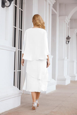 Sunnderly Two-Piece A-line Mother of The Bride Dress Formal Party Gown Dress SY28072