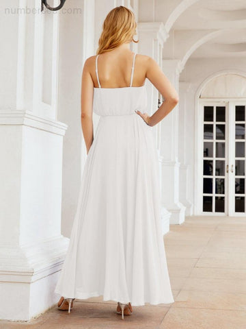 Robe de demoiselle d'honneur longue à col licou Baoleely, robe trapèze formelle pour juniors, 28029