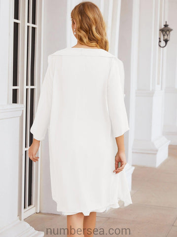 Sunnderly Mother of The Bride Dresses Prom Dress Casual Pleated Dress  SY28065