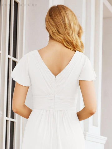 Baoleely Formal Prom Gowns for Mother of The Bride Cap Sleeves Bridesmaid Dress 28047